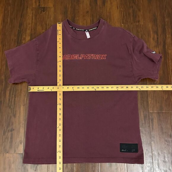 ADIDAS x DANIEL PATRICK x JAMES HARDEN T-Shirt Burgundy Short Sleeve Tee - Picture 10 of 10